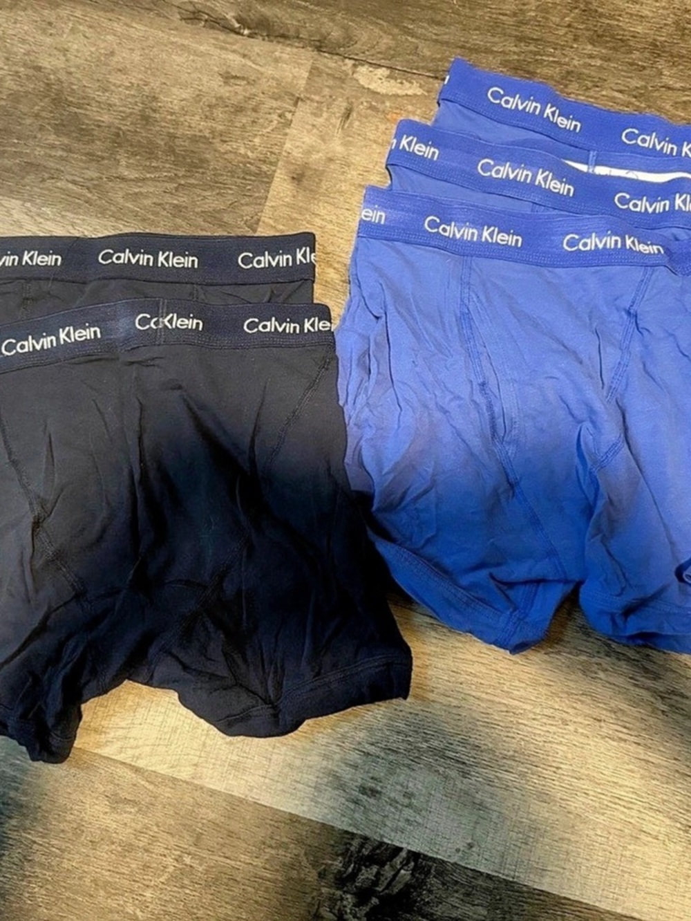 Calvin Klein 5-Pack Logo Waistband in Black & Blue Medium
